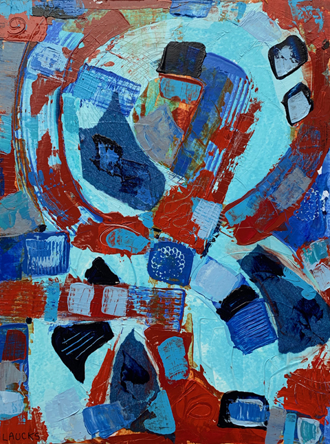 Mary Laucks painting titled Plastic Sea